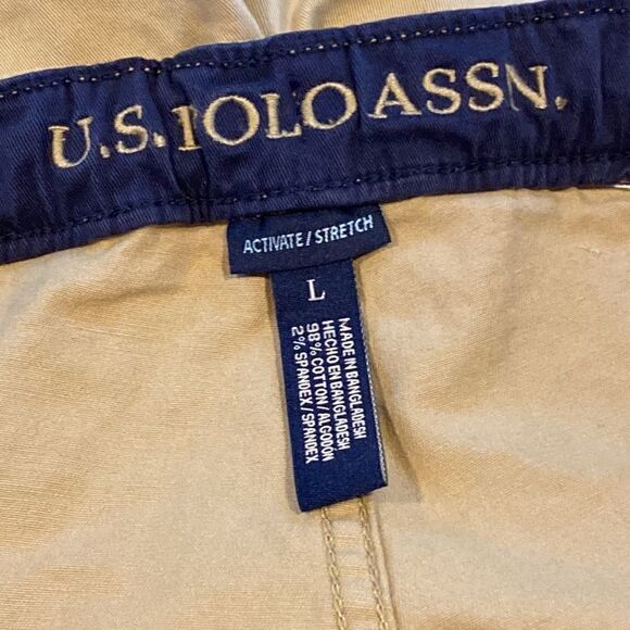 U.S. Polo Assn. Mens Jogger Short Tan Size Large - Picture 5 of 9